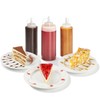 JUST-BUY Condiments Squeeze Bottles Clear for Ketchup, Mustard, Mayo, Dressing,