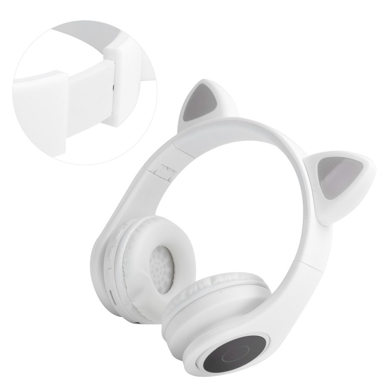 LED Noise Reduction Headset Cat Ear Shape Bluetooth 5.0 Headset