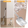 LYCC Cat Litter Scoop, Metal Cat Litter Scooper,Removable Long Handle