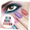 TEHAUX 12pcs Nail Art Powders Colors Glitter Sequins Manicure Glitter