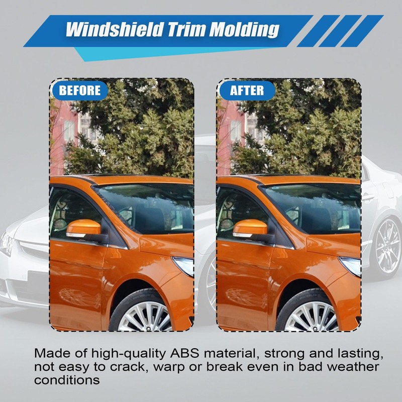 XQSMWF Passenger Side Windshield Pillar Molding Compatible with Ford Focus