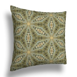 YAJUFANG Antique Gold Bead, Sage Green Wash - Vintage Bold KaleidoSnap Velvet Throw Pillow Covers Sofa Pillowcase Car Square Throw Pillowcases Home Decoration 18x18Inch, Style 3, WXB6666