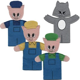 Títeres de fieltro para narración de cuentos, juego de 23, 4 pulgadas, personajes de cuentos de hadas y rimas infantiles