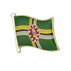 PatchesOhoul Dominica Flag Lapel Pin - 5/8" x 5/8"