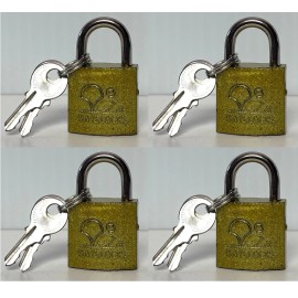 4 Pcs Small Locks with Keys, Mini Padlock for Luggage Lock, Backpack Locker