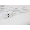AXIS 45503 6-Feet 3-Outlet White Wall Hugger Indoor Extension Cord