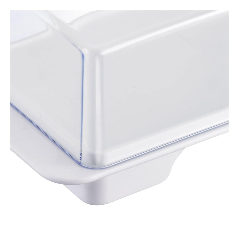 Westmark 208622E3 Fridge Butter Dishes, Plastic, Exclusive, White/Transparent, Transparent