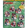 Bucilla Santa and Snowmen Fence Felt Applique Kit -- Set