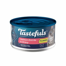 Blue Buffalo Tastefuls Flaked Wet Cat Food, Made with Natural Ingredients, Salmon, 3-oz Cans (24 Count)