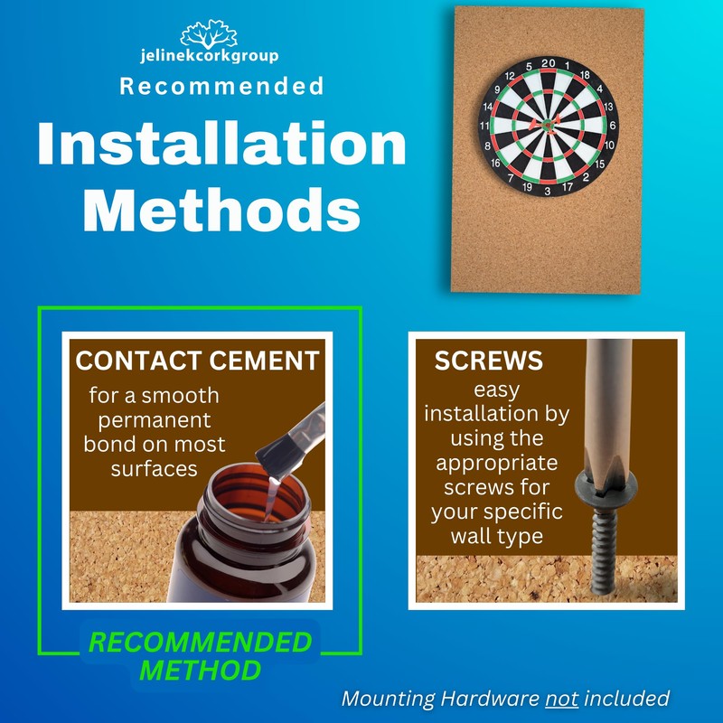 Jelinek Cork Dart Board Backer Wall Cover 36 x 24