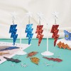 Beadthoven DIY 5 Pairs Faux Leather Lightning Bolt Earring Charms