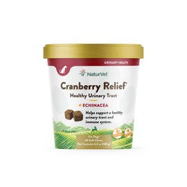 NaturVet CRANBERRY RELIEF + Echinacea Soft Chew Dogs Urinary Tract (CUP) - 60 ct