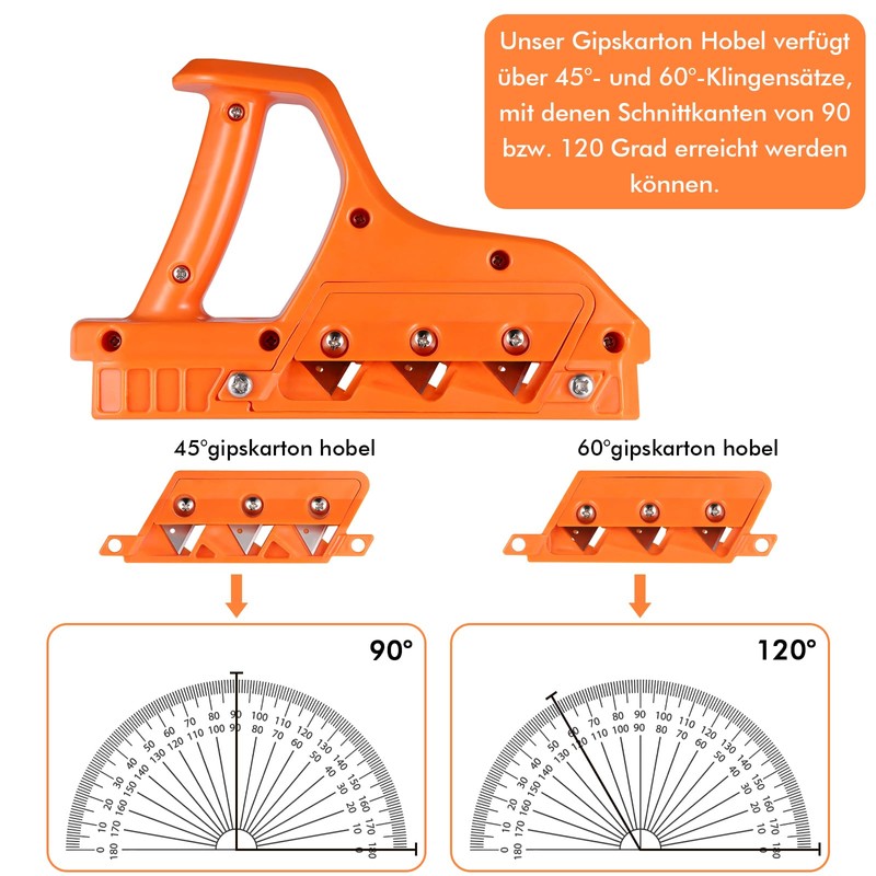 Fentar Edge Planer for Plasterboard, Plasterboard Planer with 45° and