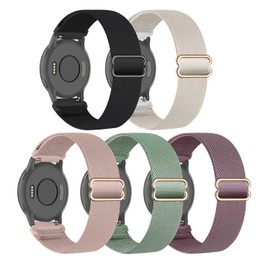 EverAct 20mm Elastic Straps Compatible with Garmin Vivoactive 5,Nylon Soft Elastic Fabric Wristband for Venu/Venu 2 Plus/Venu Sq,Forerunner 245/645/55