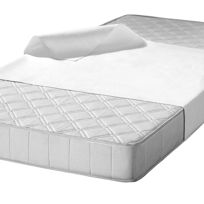 SETEX Molleton Mattress Protector – 100% Cotton, White, White, 40
