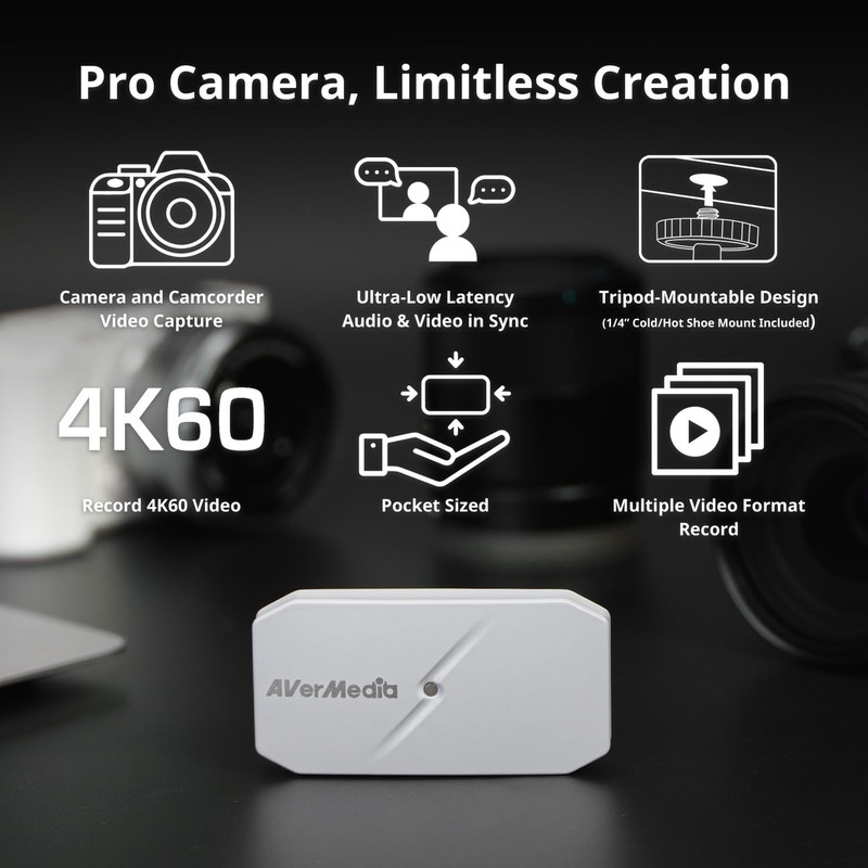 AVerMedia BU113G2 CamStream 4K – 4K60 USB Video Capture Card