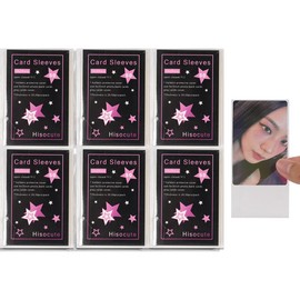 DomiDomi 300 Packs Photocard Sleeves, 58 x 89 mm 200 Microns Kpop Clear Sleeves Idol Photo Cards Transparent Protector Trading Cards Shield Cover (Transparent)