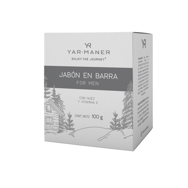 Jabón en barra para hombre YARMANER con nuez y vitamina