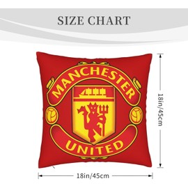 ZFENGYYUAN Manchester Home Throw Pillow Case Couch Sofa Bedroom Decor Square Cushion Covers football 18x18 Inch TWO SIDES