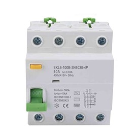 Cozyel Residual Current Circuit Breaker/FI Circuit Breaker/FI Switch/RCD / 4-Pin / 40A / 30mA / Type B Wallbox E-Car Allcurrent Sensitive Switch Automatic Fuse Circuit Breaker