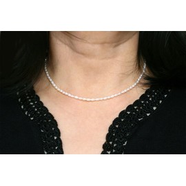 Tiny Freshwater Pearl Choker Necklace Dainty
