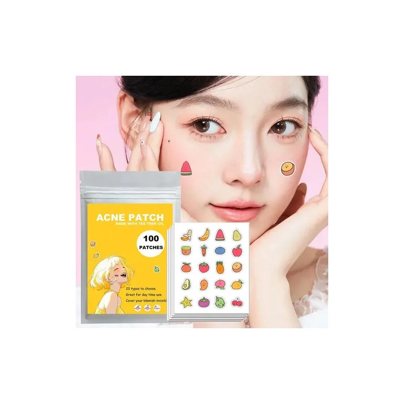 100pcs Fruit Acne Patch Skincare Multiple Colors Cartoon