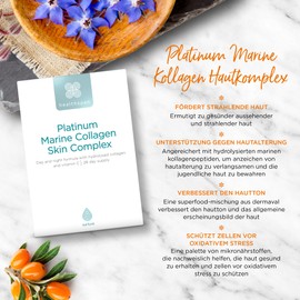 Healthspan Platinum Marine Collagen Skin Complex (28-Tage-Vorrat) | Hochwertiges Tages- & Nachtpräparat | Enthält marine Kollagenpeptide, Vitamin C & Mikronährstoffe | Unterstützt die Hautgesundheit
