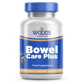 Woods Supplements - Bowel Care Plus 300mg Psyllium Husk Fibre Supplement 90x Vegan Tablets Natural Prebiotic Fibre with Bifibus Culture Probiotics, Acidophilus and Vitamins B, C & E for Gut Health