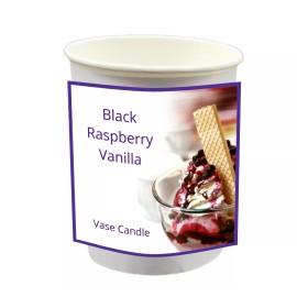 Vase Candle Black Raspberry Vanilla Refill Candle- Raspberry, Plum, Vanilla | 50 Hour