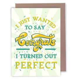 Sleazy Greetings Funny Mothers Day Card from Daughter Son | Fathers Day Adult Humor Birthday Card for Mom | Humorous Mother’s Father’s Day Appreciation | Turned Out Perfect