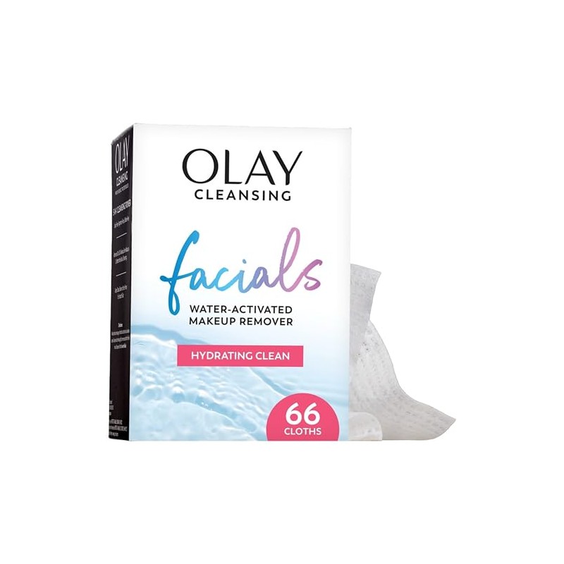 Olay Daily Clean 4-in-1 Water Activated Cleansing Cloths, 66 count