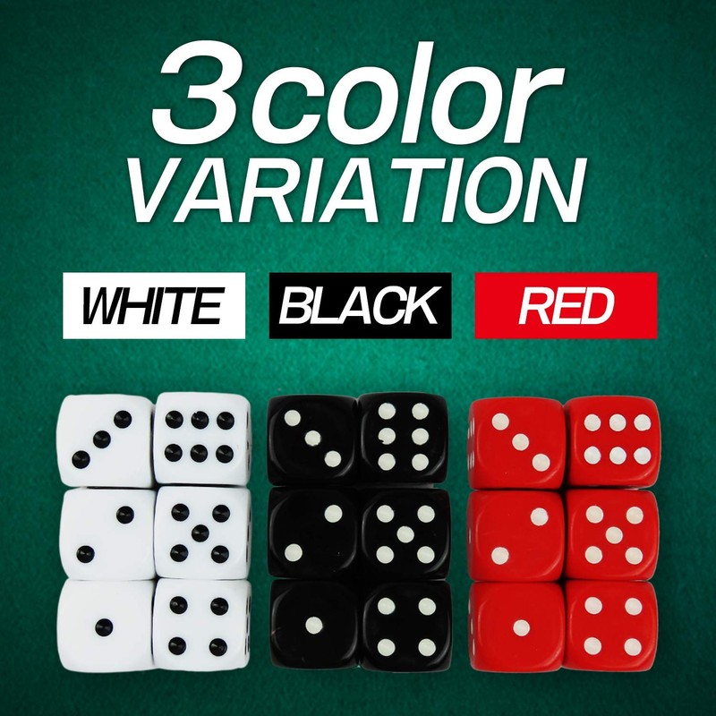 [DRAL] Dice (25mm/Set of 6) Dice 6-Sided (Black)