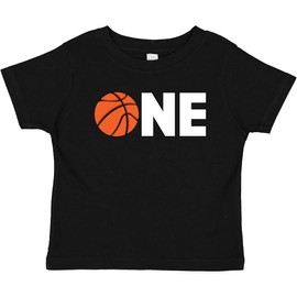 inktastic One- Basketball First Birthday Baby T-Shirt 18 Months 0040 Black 28746