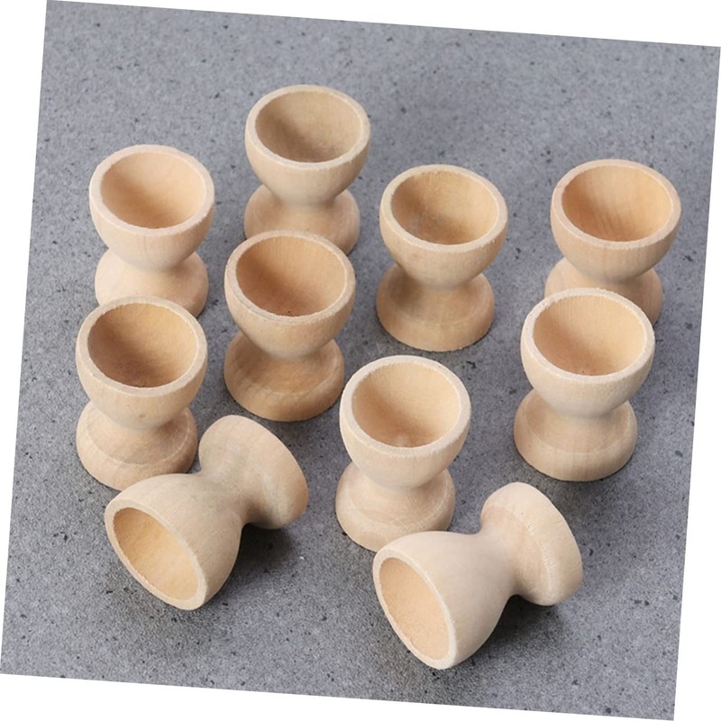 LIFKOME Pack of 24 Wooden Egg Holders Egg Cups Egg