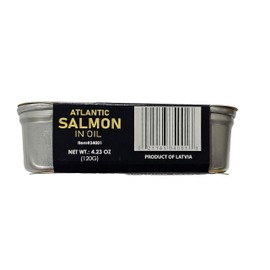 Baltic Gold Atlantic Salmon Fillets - 4.23 oz (120g) - Product of Latvia (In Oil, 11 Pack)