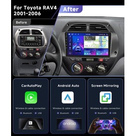Car Stereo Radio for Toyota RAV4 2001-2006,8Core 4G 64G,9 inch 1280x720 HD IPS Touch Screen Wireless CarPlay Android Auto DSP 46EQ 5.0Bluetooth GPS WiFi MirrorLink AHD Backup Camera