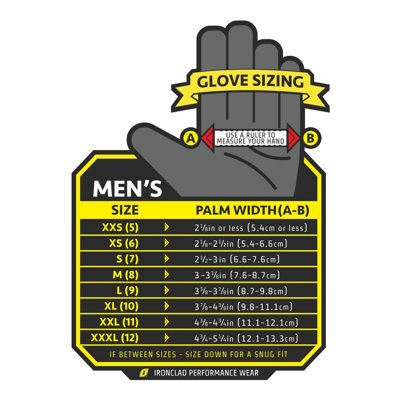 Ironclad General Utility Work Gloves GUG, All-Purpose, Performance Fit, Durable,