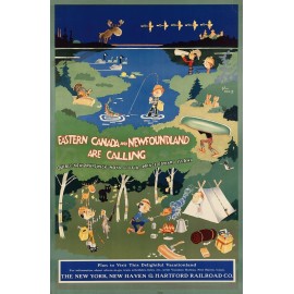 Eastern CANADA & Newfoundland - 1926 Travel Poster Image - 5 x 7 inch Print
