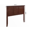 AFI, Madison Full Solid Wood Panel Headboard, Walnut