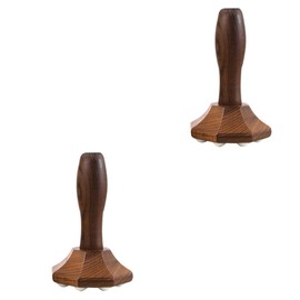Ipetboom 2pcs Belly Massage Brush Wood Massage Lymphatic Massager for Reduction Handheld Portable for Full Body