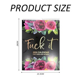 1 Piece of 2024 Women's Calendar, Tired Women's Calendar, Humorous Planner, Creative Accessories, Suitable for Interesting and Novel Gifts for Women