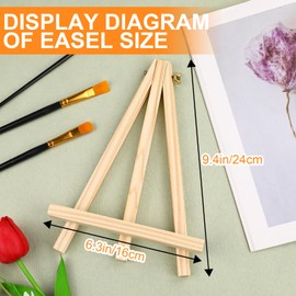 ESRICH 4 Pack 9 Inch Wood Easels - Tripod Painting Easels for Art & Crafts, Portable Canvas Holders
