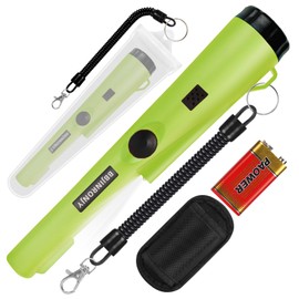 Metal Detector, Metal Detector Pinpointer for Metal Search, Treasure Hunt, 360° Search for Gold Treasures with Belt, Holster, LED, Waterproof Tool Accessories for Adults and Children (Light Green)