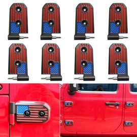 BESTAOO Door Hinge Kit for 2018-2024 2025 Jeep Wranlger JL JLU Sports Sahara Freedom Rubicon Gladiator JT Accessories 2-Door 4-Door, Heavy Duty Aluminum Alloy, 8 Piece