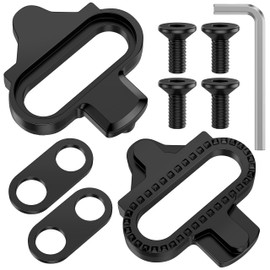 Ambienden SPD Cleats for Road Cycling Shoes, 2-Bolt KEO-Compatible Design, Durable Cleats Compatible with SPD SL Pedals, Ideal for Indoor Training, Outdoor Biking & Commuting (Black)