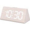 Odokee Wooden Digital Alarm Clock for Bedroom: Electric Desk Clock