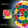 Dart Board for Kids LED Lighting Foldable Flannel Dart Board