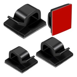 50 Clips De Cable Para Exteriores,clips Organizador De Cable Color Negro