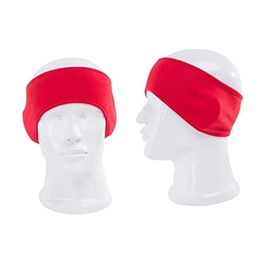 Healeved Unisex Fleece Thermal Ear Warmers Stretch Spandex Hair Band Accessories for Outdoor Cycling Skiing More Winter Ear Muffs Red for Men Women
