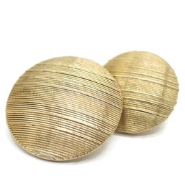 Gold Metal Shank Buttons - 12 Pcs - 2 Size Options - Luxury Striped Round Metal Shank Buttons for Men Women Blazer Coat Uniform Shirt Suit and Jacket Sewing Craft DIY N0202
